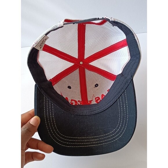 Las Vegas 1905 Trucker Hat Mesh Blue Striped Snapback Cap - Picture 5 of 6